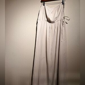 Gap Light Beige strapless dress w/ Waist Tie